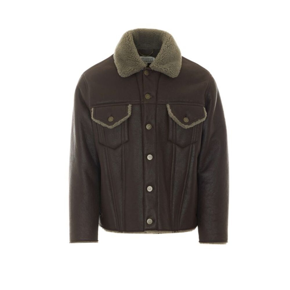 Maison Margiela Men Waxed Shearling Jacket